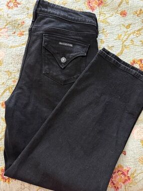 Hudson Jeans Black High-Waist Double-Button Jeans
